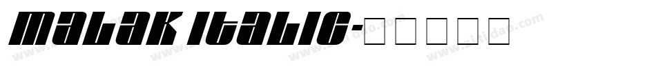 Malak Italic字体转换